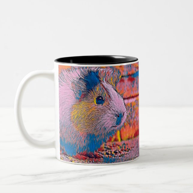 Caneca De Café Em Dois Tons AnimalMix_Porca-da-índia_002 (Esquerda)