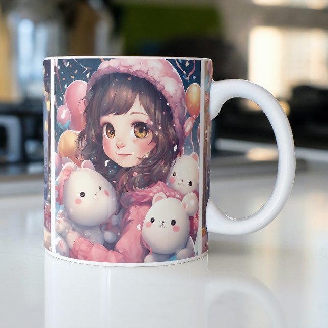 Caneca De Café Em Dois Tons Anime (anime coffee mug, anime mug cover, anime mugs for sale, anime funny mug, coffee mug anime logo)