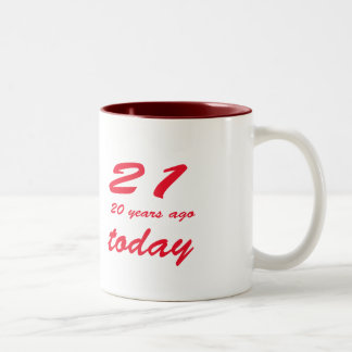 Caneca De Café Em Dois Tons aniversário 41
