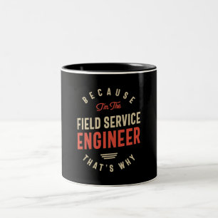 Caneca De Café Em Dois Tons Aniversário da Ocupação do Trabalho de Engenheiro