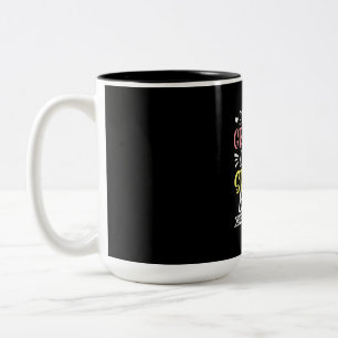 Caneca De Café Em Dois Tons Aniversário da Vovó pela Primeira Vez da Mãe Arte
