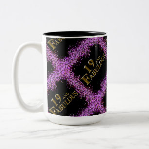 Caneca De Café Em Dois Tons Aniversário de 19 anos