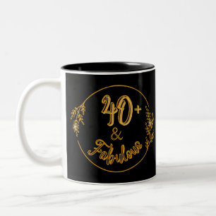 Caneca De Café Em Dois Tons aniversário de 40 anos Dreaming!