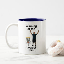 Caneca De Café Em Dois Tons Aniversário do Golfista Vencedor no Ponto Mais Bai