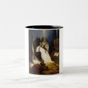 Caneca De Café Em Dois Tons Anjo da Morte (Indo ao Céu) (Horace Vernet)