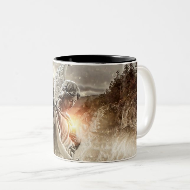 Caneca De Café Em Dois Tons Anjo dos Desafortunados (Frente Esquerda)