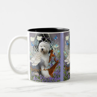 Caneca De Café Em Dois Tons Anjo perfeito do Sheepdog inglês velho