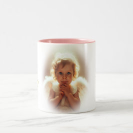 Caneca De Café Em Dois Tons Anjos Bebês