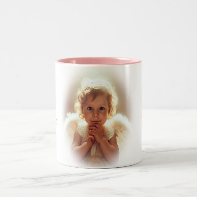 Caneca De Café Em Dois Tons Anjos Bebês (Centro)