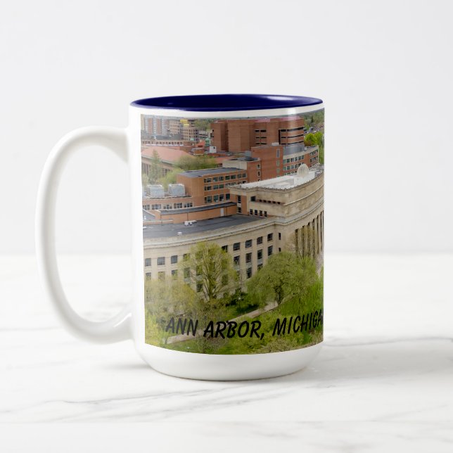 Caneca De Café Em Dois Tons Ann Arbor, Michigan Mug (Esquerda)