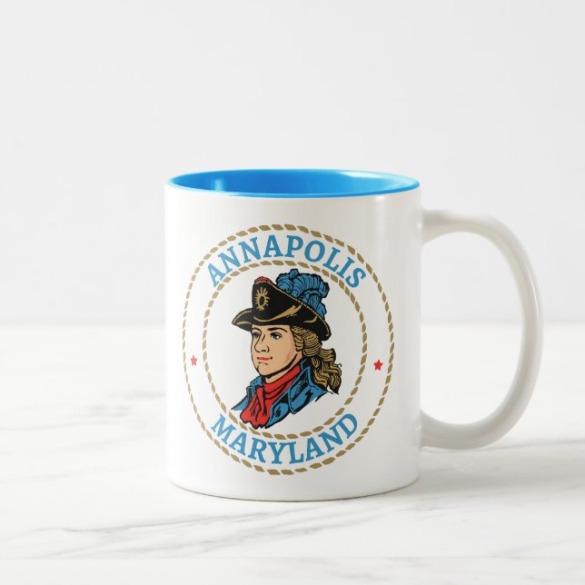 Caneca De Café Em Dois Tons Annapolis Maryland Colonial (Direita)