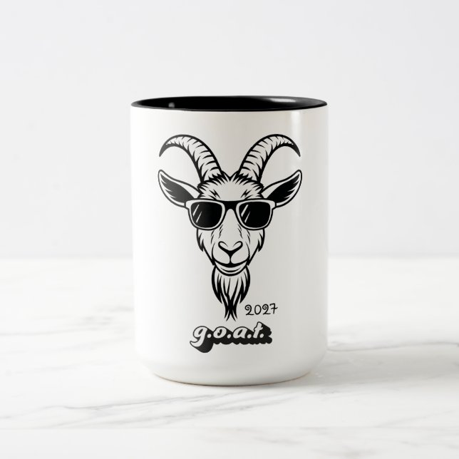 Caneca De Café Em Dois Tons Ano da Cabra 2027 (Centro)