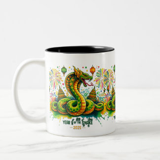 Caneca De Café Em Dois Tons Ano da Cobra Mug