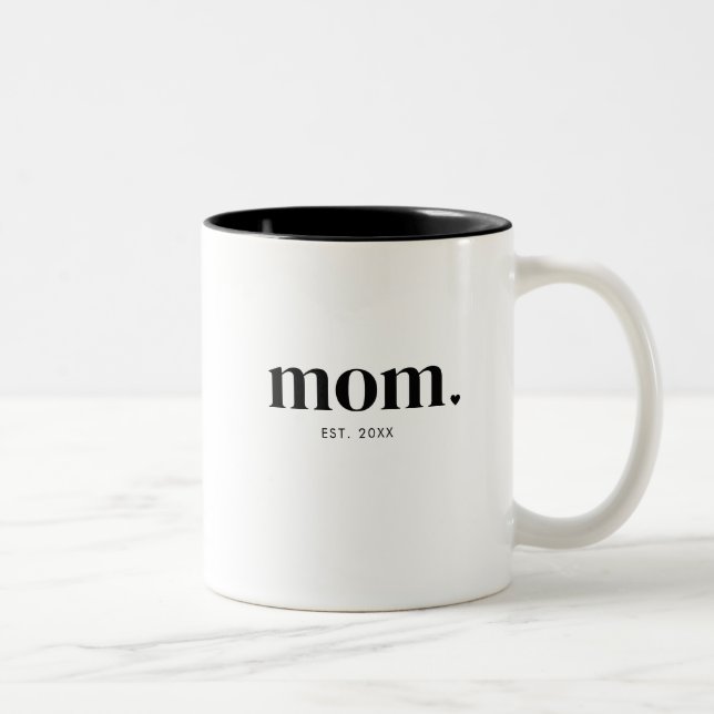 Caneca De Café Em Dois Tons Ano de Fundação da Mãe (Direita)