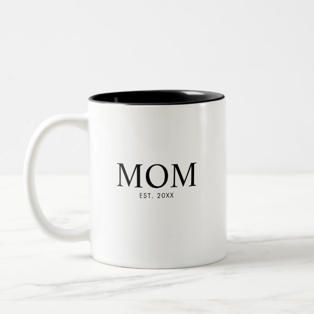 Caneca De Café Em Dois Tons Ano de Fundação da Mãe (Esquerda)