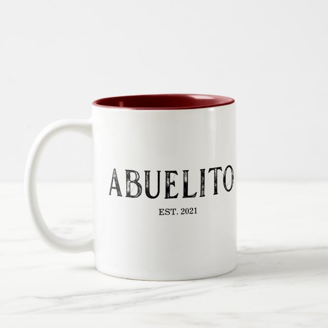 Caneca De Café Em Dois Tons Ano de Fundação do Abuelito (Esquerda)