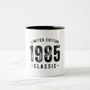 Caneca De Café Em Dois Tons Ano de Nascimento Clássico de 1985