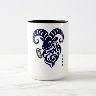 Caneca De Café Em Dois Tons Ano do Bode 2027