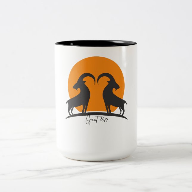 Caneca De Café Em Dois Tons Ano do Bode 2027 (Centro)