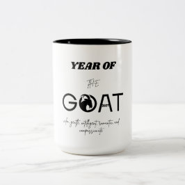 Caneca De Café Em Dois Tons Ano do Bode 2027 com Características