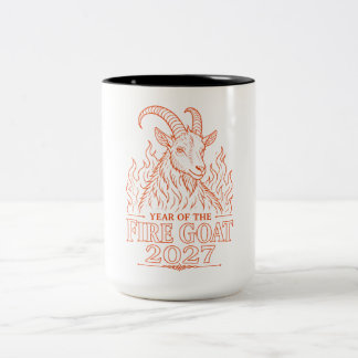 Caneca De Café Em Dois Tons Ano do Bode de Fogo 2027
