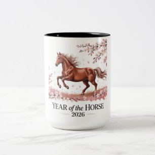 Caneca De Café Em Dois Tons Ano do Cavalo 2026