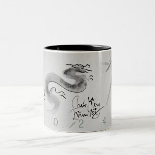 Caneca De Café Em Dois Tons Ano do Dragão Original Vietnamita 2024 2TM