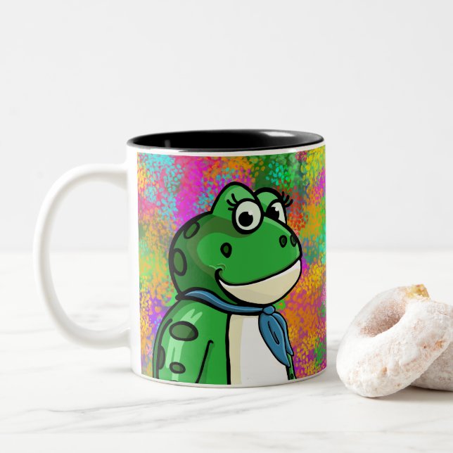 CANECA DE CAFÉ EM DOIS TONS ANO DO SAPO (Com Donut)