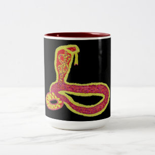 Caneca De Café Em Dois Tons Ano Novo do Lunar Cobra chinês