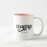 Caneca De Café Em Dois Tons Ano Retroativo Da Mamãe Estabelecido<br><div class="desc">Celebre o primeiro dia da mãe da nova mãe com esta design de tipografia inspirada no retrô.</div>