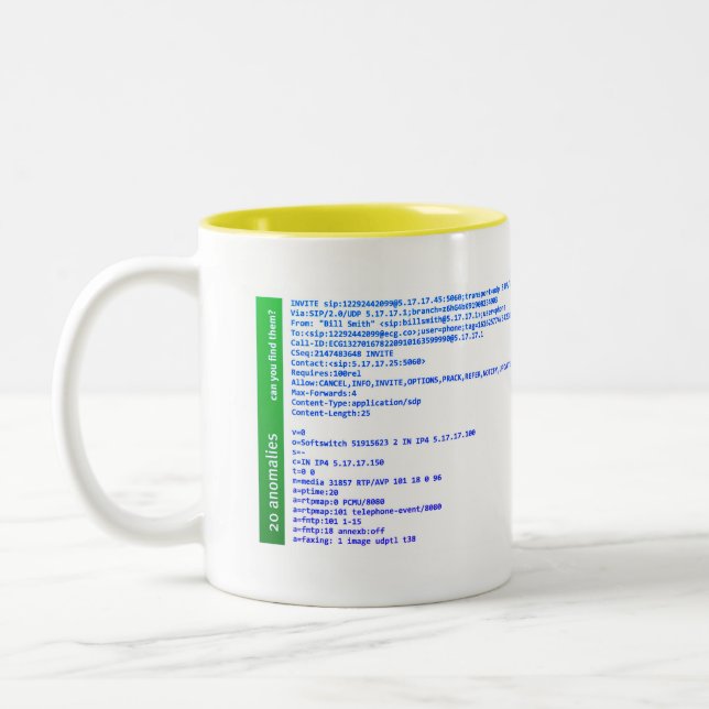 Caneca De Café Em Dois Tons Anomalias do ECG SIP 11oz (Esquerda)