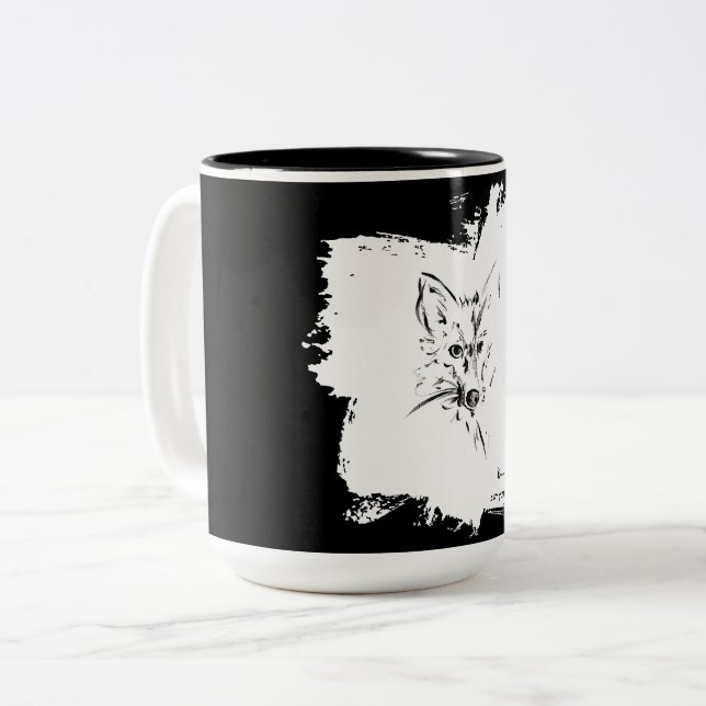 Caneca De Café Em Dois Tons Anonimal 1 (Frente Esquerda)