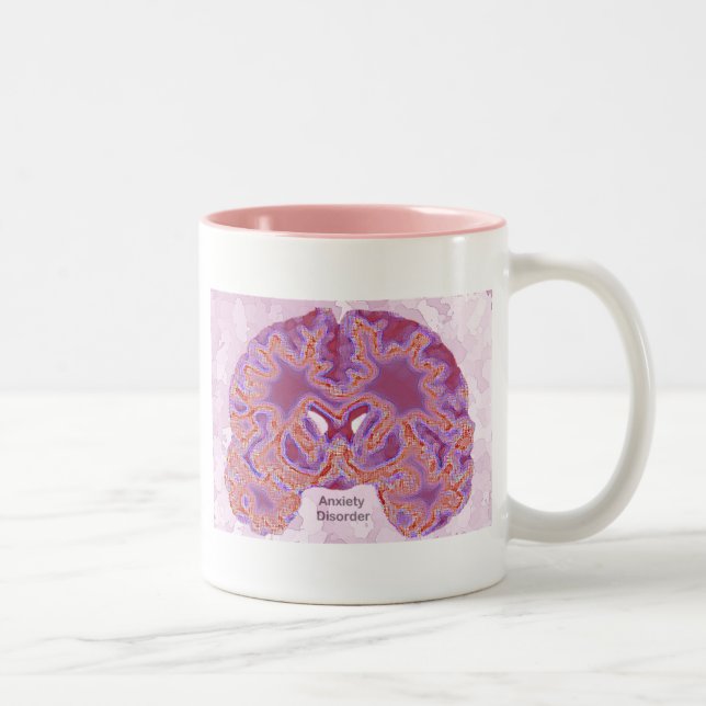 Caneca De Café Em Dois Tons Ansiedade (Direita)