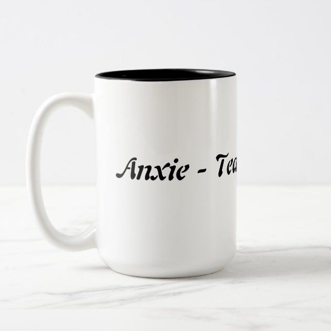 Caneca De Café Em Dois Tons Ansiedade Tea Mug (Esquerda)
