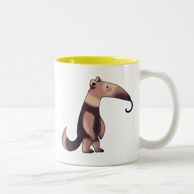 Caneca De Café Em Dois Tons Anteater (Direita)