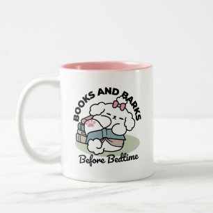 Caneca De Café Em Dois Tons Antes da hora de dormir com o meu pai - livro e cã