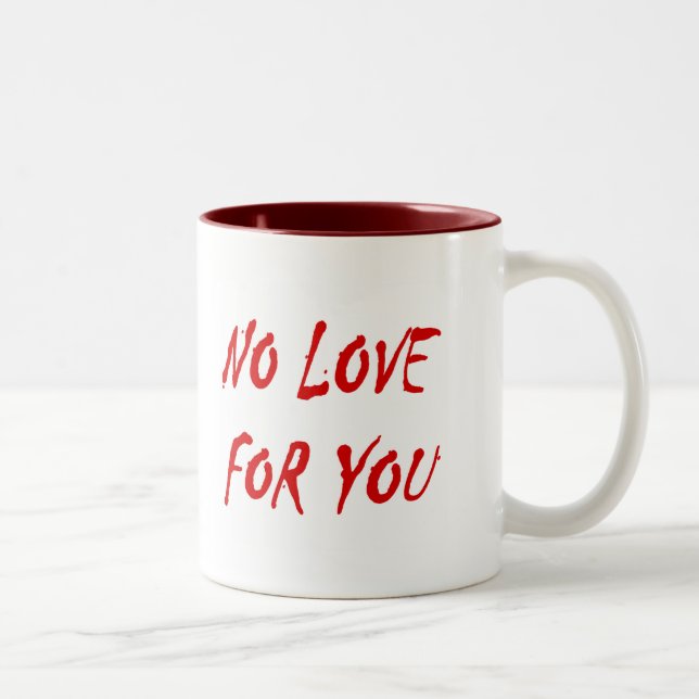 Caneca De Café Em Dois Tons Anti-Namorados Sem Amor para Você (Direita)