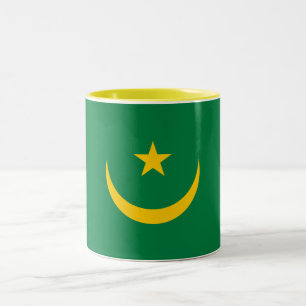 Caneca De Café Em Dois Tons Antiga bandeira da Mauritânia