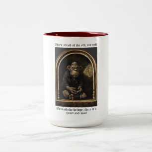 Caneca De Café Em Dois Tons Antigo Troll