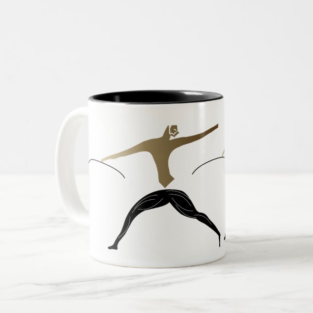 Caneca De Café Em Dois Tons Antigos Caçadores - Homem Antigo (Frente Esquerda)