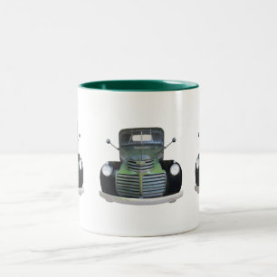Caneca De Café Em Dois Tons Antiguamente 1947 Foto De Carros De Café De Caminh