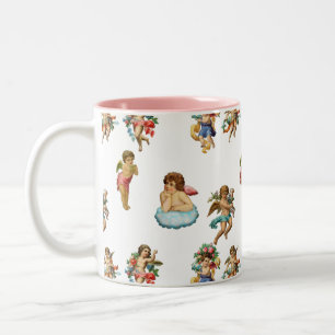 Caneca De Café Em Dois Tons antiguidade do anjo