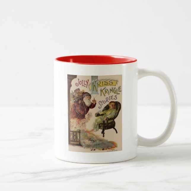 Caneca De Café Em Dois Tons Antique Kris Kringle Sanga Claus (Direita)