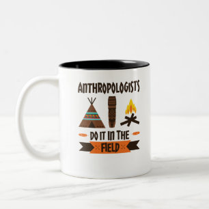 Caneca De Café Em Dois Tons Antropólogos Fazem Isso Na Antropologia De Campo