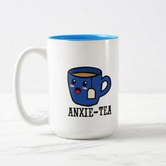 Caneca De Café Em Dois Tons Anxie-Tea, Ansiedade Mental
