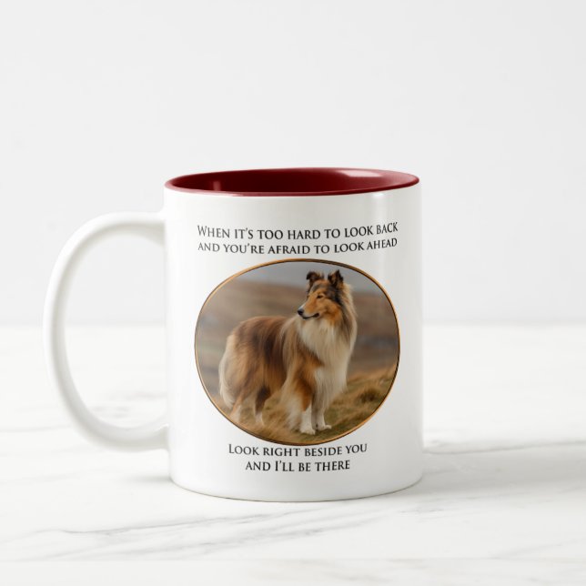 Caneca De Café Em Dois Tons Ao Lado De Você Collie (Esquerda)