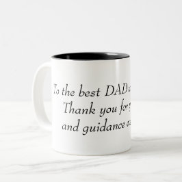 Caneca De Café Em Dois Tons Ao melhor PAI do mundo