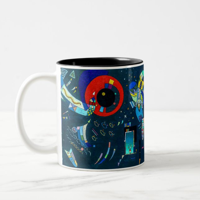 Caneca De Café Em Dois Tons Ao redor do círculo - Kandinsky (Esquerda)