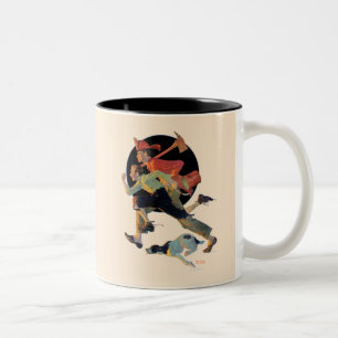 Caneca De Café Em Dois Tons Ao salvamento