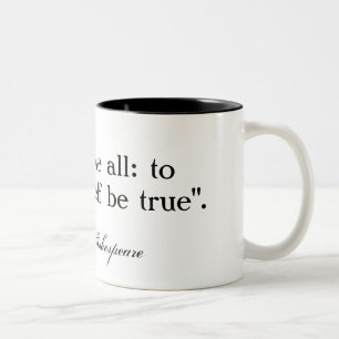 Caneca De Café Em Dois Tons Ao thine possua o auto seja… Shakespeare